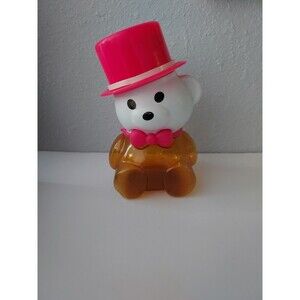 Vintage 1991 Hilco Corporation Plastic Teddy Bear Coin Bank 6" Tall